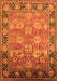 Machine Washable Oriental Orange Traditional Area Rugs, wshurb533org