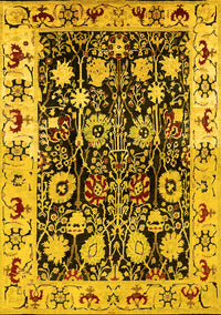 Oriental Yellow Traditional Rug, urb534yw