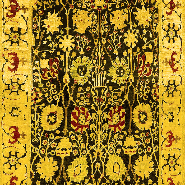 Oriental Yellow Traditional Rug, urb534yw