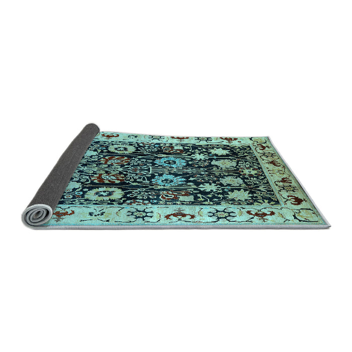 Sideview of Oriental Light Blue Traditional Rug, urb534lblu
