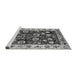 Sideview of Machine Washable Oriental Gray Traditional Rug, wshurb534gry