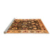 Sideview of Machine Washable Oriental Orange Traditional Area Rugs, wshurb534org