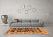 Machine Washable Oriental Orange Traditional Area Rugs in a Living Room, wshurb534org