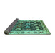 Sideview of Oriental Turquoise Traditional Rug, urb534turq