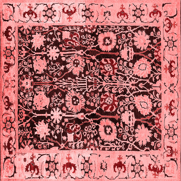 Machine Washable Oriental Red Traditional Rug, wshurb534red