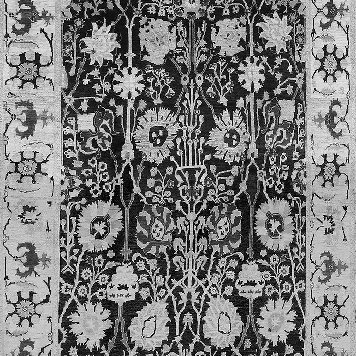 Machine Washable Oriental Gray Traditional Rug, wshurb534gry