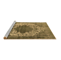 Sideview of Machine Washable Oriental Brown Industrial Rug, wshurb535brn