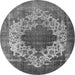 Round Oriental Gray Industrial Rug, urb535gry