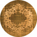 Round Oriental Orange Industrial Rug, urb535org