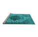 Sideview of Machine Washable Oriental Light Blue Industrial Rug, wshurb535lblu