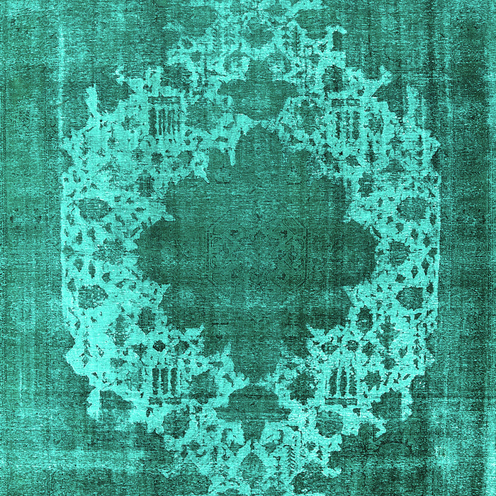 Oriental Turquoise Industrial Rug, urb535turq