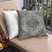 Front View of Mid-Century Modern Urban Square Dark Sea Green Throw Pillow, 18 inch by 18 inch, pwurb535