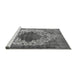 Sideview of Machine Washable Oriental Gray Industrial Rug, wshurb535gry