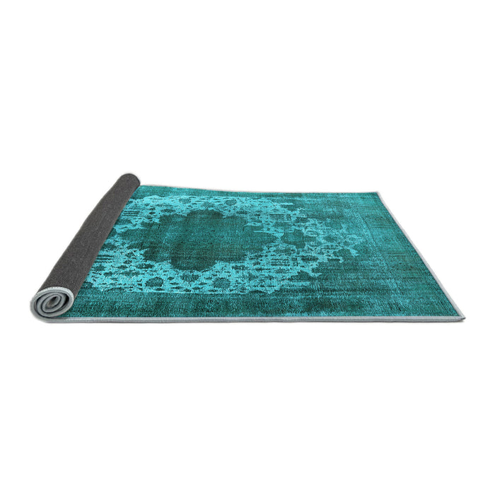 Sideview of Oriental Light Blue Industrial Rug, urb535lblu