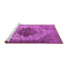 Sideview of Machine Washable Oriental Pink Industrial Rug, wshurb535pnk