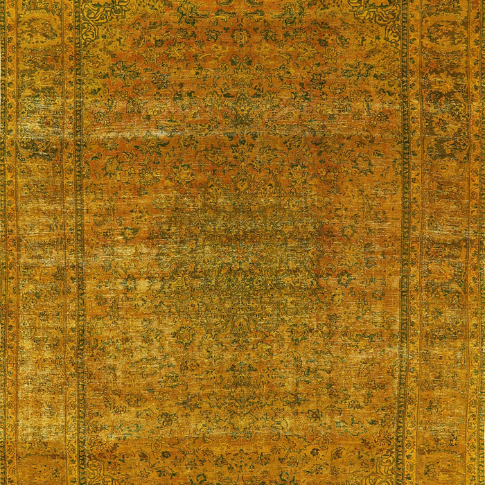 Mid-Century Modern Mahogany Brown Oriental Rug, urb536