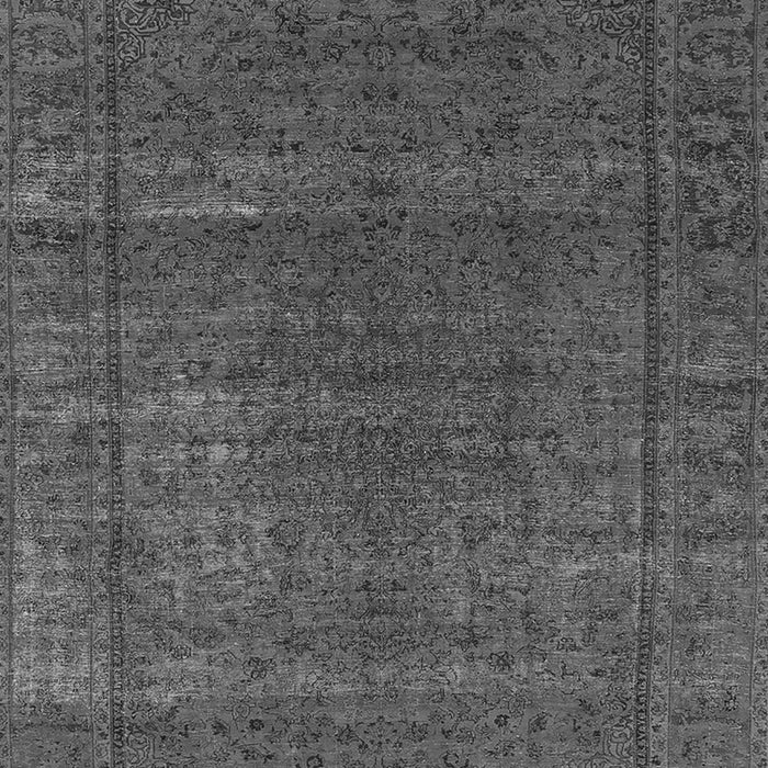 Machine Washable Oriental Gray Industrial Rug, wshurb536gry