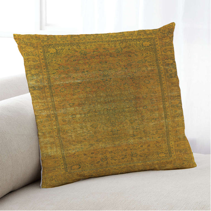 Lifestyle Image of Mid-Century Modern Urban Square Mahogany Brown Throw Pillow, 18 inch by 18 inch, pwurb536