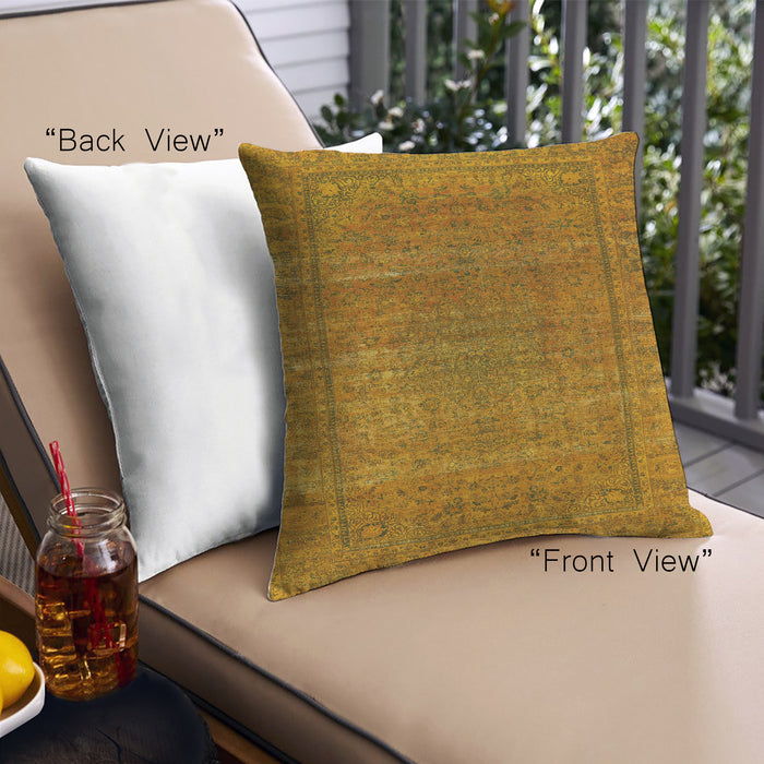 Front View of Mid-Century Modern Urban Square Mahogany Brown Throw Pillow, 18 inch by 18 inch, pwurb536