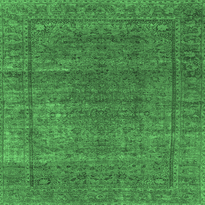 Square Oriental Emerald Green Industrial Rug, urb536emgrn