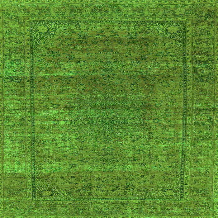 Square Oriental Green Industrial Rug, urb536grn