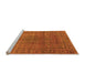 Sideview of Machine Washable Oriental Orange Industrial Area Rugs, wshurb536org