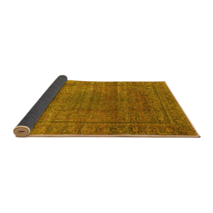 Sideview of Oriental Yellow Industrial Rug, urb536yw