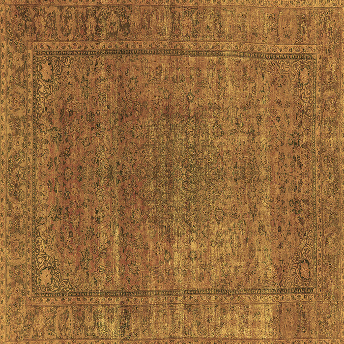 Square Oriental Brown Industrial Rug, urb536brn