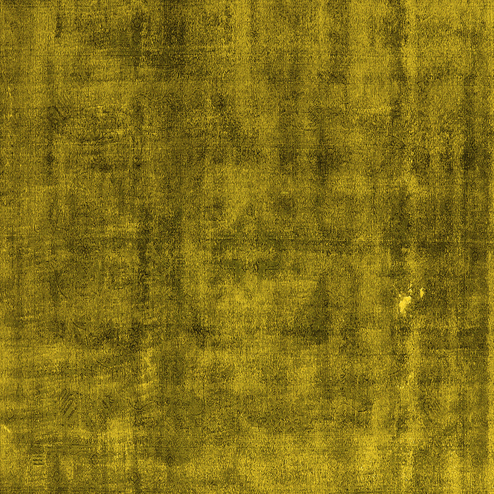 Square Machine Washable Oriental Yellow Industrial Rug, wshurb537yw