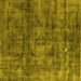 Square Machine Washable Oriental Yellow Industrial Rug, wshurb537yw