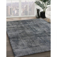 Mid-Century Modern Gray Oriental Rug, urb537