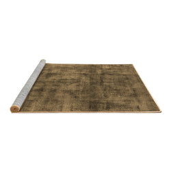 Sideview of Machine Washable Oriental Brown Industrial Rug, wshurb537brn