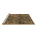 Sideview of Machine Washable Oriental Brown Industrial Rug, wshurb537brn