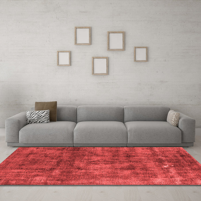 Industrial Red Washable Rugs