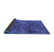 Sideview of Oriental Blue Industrial Rug, urb537blu