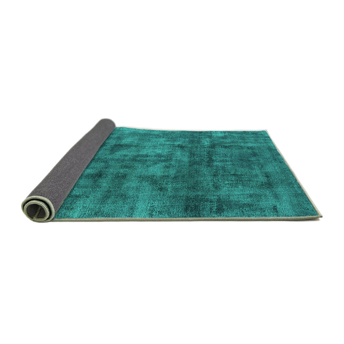 Sideview of Oriental Turquoise Industrial Rug, urb537turq