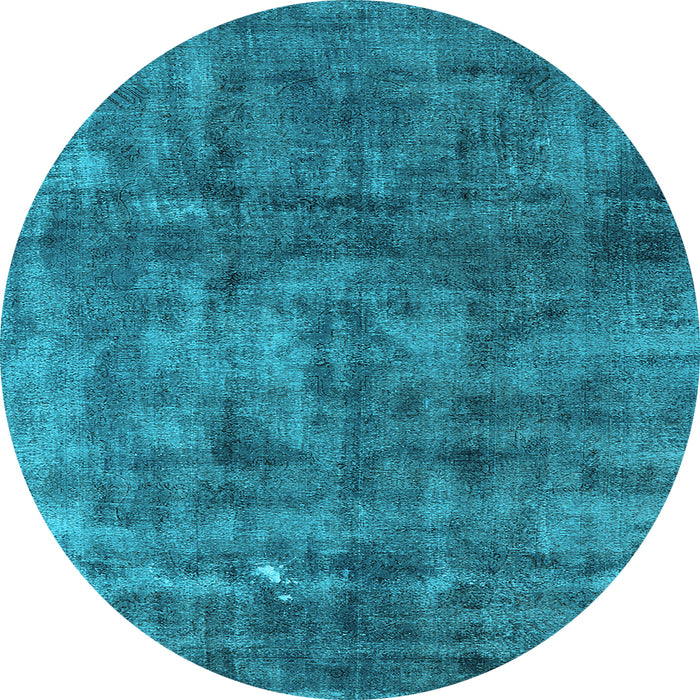 Round Oriental Light Blue Industrial Rug, urb537lblu