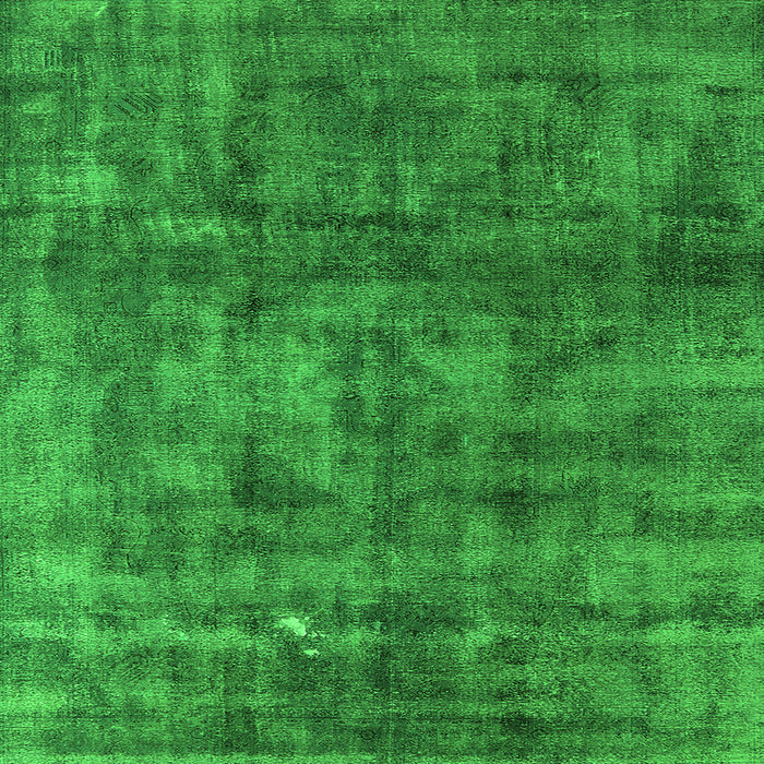 Square Oriental Green Industrial Rug, urb537grn