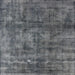 Square Mid-Century Modern Gray Oriental Rug, urb537