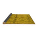 Sideview of Oriental Yellow Traditional Rug, urb538yw