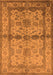 Machine Washable Oriental Orange Traditional Area Rugs, wshurb538org