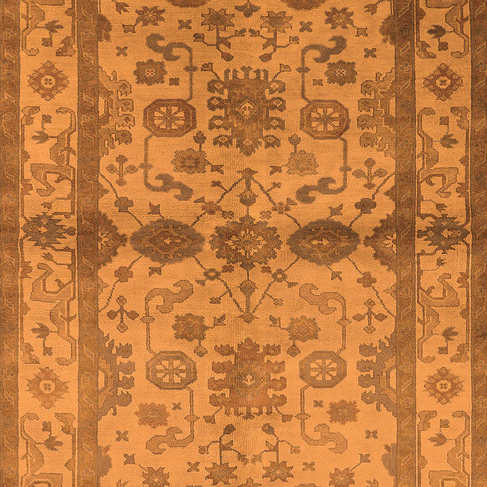 Machine Washable Oriental Orange Traditional Area Rugs, wshurb538org