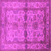 Square Oriental Pink Traditional Rug, urb538pnk