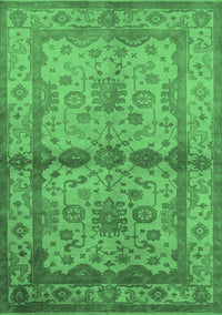 Oriental Emerald Green Traditional Rug, urb538emgrn