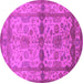 Round Oriental Pink Traditional Rug, urb538pnk