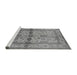 Sideview of Machine Washable Oriental Gray Traditional Rug, wshurb538gry