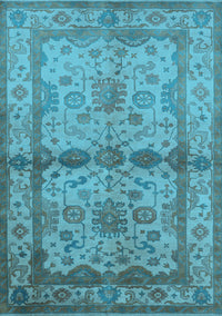 Oriental Light Blue Traditional Rug, urb538lblu