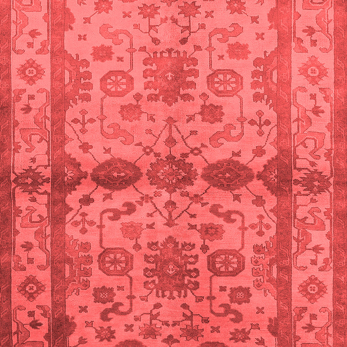 Machine Washable Oriental Red Traditional Rug, wshurb538red