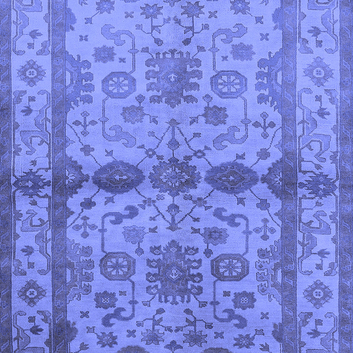 Machine Washable Oriental Blue Traditional Rug, wshurb538blu