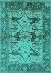 Oriental Turquoise Industrial Rug, urb539turq